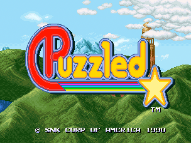 Puzzled title screen for Neo Geo CD